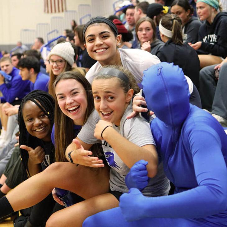 Hartwick College students during Code Blue event, wearing 